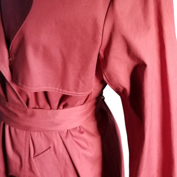 Garnet Hill Double Breasted Belted Trench Jacket - Picture 9 of 16